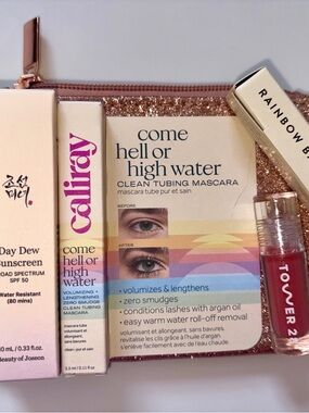 5 PC Prestige Beauty Bundle: Caliray Tibing Mascara Tower 28 Lip Beauty of Jos